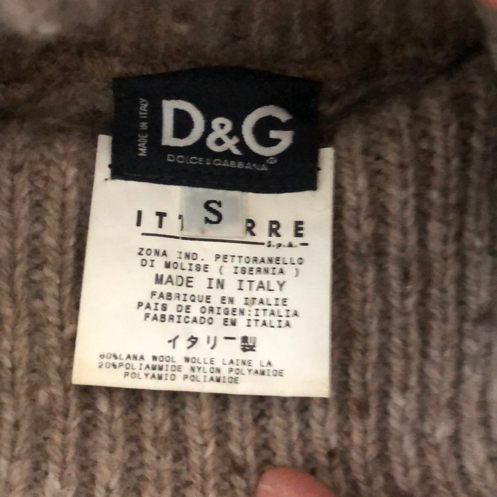 D&G wool knit sweater small made in Italy - Picture 3 of 10